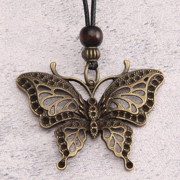 Necklaces for Women Wooden Pendant Vintage Sweater Chain Handmade - Picture 9 of 9